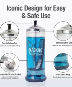 Alternative view of BARBICIDE Disinfecting Jar
(Large 37 FL 0z) Durable.